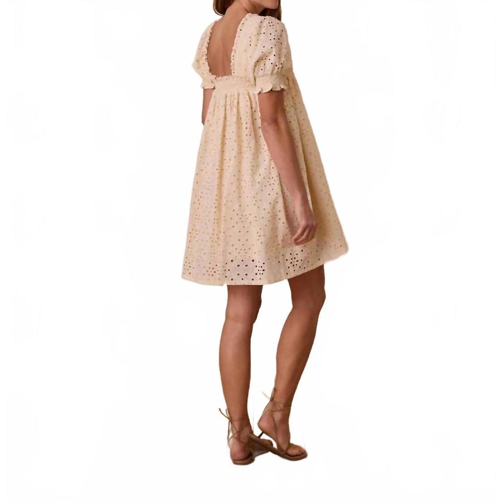 NEW RYLEE + CRU milan dress in natural - Picture 3 of 4